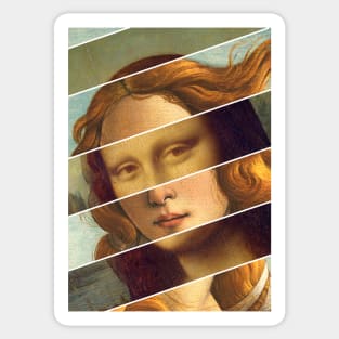 Venus by Sandro Botticelli and Mona Lisa of Leonardo Da Vinci Sticker